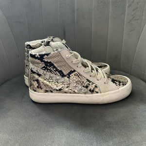 STEVE MADDEN Snakeskin High Top Sneakers